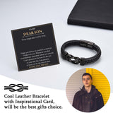 FIEEFX To My Son Bracelet Gifts from Dad Mom