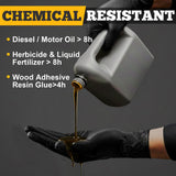 TitanFlex Heavy Duty Black Industrial Nitrile Gloves, 8-mil, Large, Box of 100, Latex Free, Raised Diamond Texture, Powder Free, Food Safe, Rubber Gloves, Mechanic Gloves