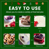 9PCS Mini Hand Pie Molds, Christmas Dough Presser Pocket Pie Molds Fits All Kinds of Festivals and Parties (Multicolor Green, mini)