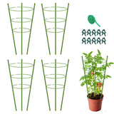 4 Pack Garden Tomato Cage for Pots, 24" Metal Tomatoes Cages Plant Support with Stable Support Rings (24")