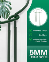 8 Pack 24 In Plant Support Stakes, Peony Cages And Supports with 15 Lables