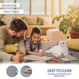 Amyracel Clear Chair Mat for Low Pile Carpet, 53'' x 45'' Thick Computer Desk Chair Mat for Carpeted Floors, Easy Glide Plastic Floor Mat for Office Chair on Carpet Protection (45'' x 53'' with Lip)