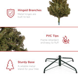 Best Choice Products Artificial Christmas Tree, 7.5ft Premium Unlit Realistic Spruce Holiday Décor w/Dense Branches, Easy Assembly, Metal Base