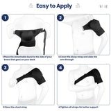 AIRE Shoulder Brace for Men and Women Recovery, Adjustable Shoulder Support for Rotator Cuff, AC Joint Pain Relief, Arm Sling for Injury, Perfect Fit Arm Compression Sleeve (One Size Regular)