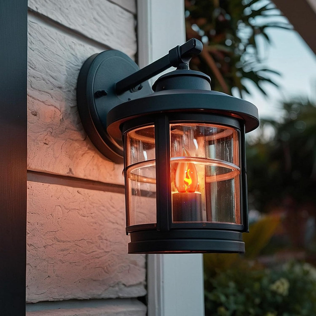 Hompavo Upgraded Flame Light Bulbs, E26 Flickering Fire Light Bulbs Flame Candle for Halloween Christmas Party Patio Porch Home Indoor & Outdoor Decorations - 10 Pack