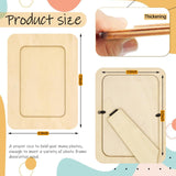 RYKOMO 30 Pack Wooden Picture Frames for Crafts, Wooden Frames for 4 x 6 Photos, Unfinished Wood Frame for Thanksgiving Christmas Gift Halloween Party Decorate DIY Art Projects