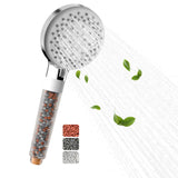 VANCOCO Handheld Shower Head with Filter 5 Spray Modes Bathroom Showerhead Water Saving Universal Bath Shower Head Only (Chrome)