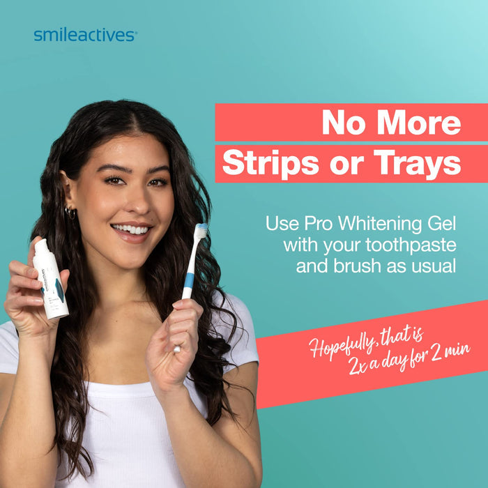 Smileactives Teeth Whitening Kit - 1oz (Pack of 3) - Features Clinical-Grade Hydrogen Peroxide for Long Lasting White Teeth, Simply add to Toothpaste to Permanently Remove Coffee Stains & More!