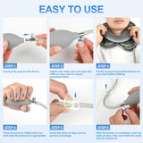 WellSync Inflatable & Adjustable Neck Traction Device with Neck Brace,Portable Cervical Traction Device for Instant Neck Pain Relief,Perfect for Home,Office,and Travel(Gray)