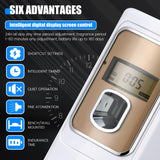 Rossesay 2 Pcs Automatic Air Freshener Spray Dispenser with Screen LCD Perfume Dispenser Wall Mount/Standing Capacity for Bathroom Hotel Office Commercial Place(White)