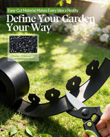 2" Tall 40ft No-Dig Flexible Plastic Garden Edging Kit with 40 Metal Spikes