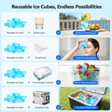 Nilpferd 720 Pack Reusable Ice Cubes for Drinks, BPA-Free Ice Packs for Lunch Boxes, Coolers, Refreezable Plastic Ice Cubes Without Diluting Drinks for Party Hosts & Outdoor Ice Baths Enthusiasts