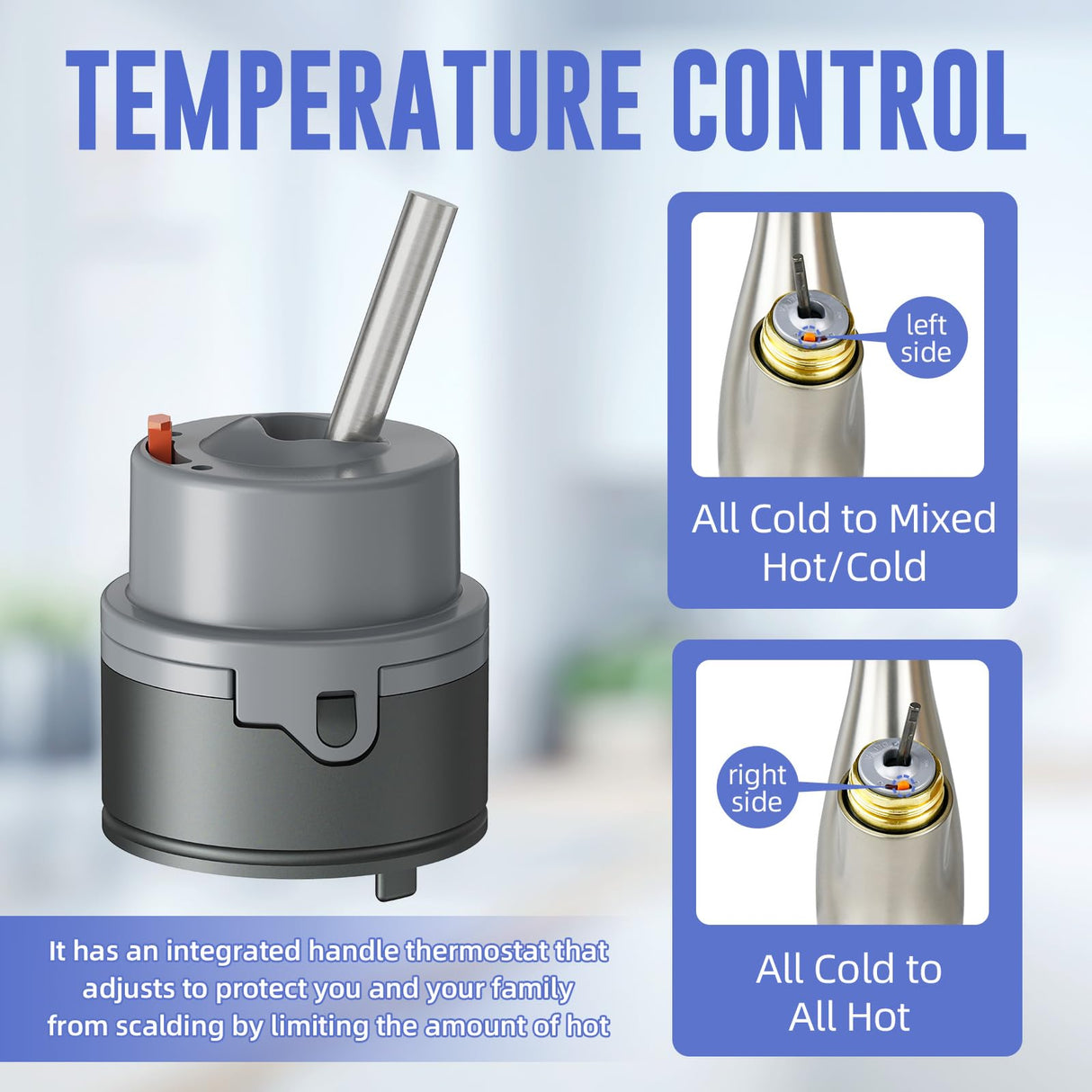 RP50587 Cartridge Replacement for Delta Most DST Single Handle Kitchen and Bathroom Faucets, Compatible with 36mm DIAMOND Seal Technology Models, Includes RP51503 Bonnet Nut