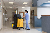 Rubbermaid Commercial High Capacity Vinyl Janitorial Cleaning Cart Bag Waste/Trash/Laundry/Linen Collection for Restraurant/Café/Office/School/Motel/Facility 34 Gallon Yellow