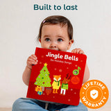 Cali's Books Jingle Bells USB-C Rechargeable Christmas Musical Book - Toddler Interactive Christmas Books for Kids and Babies - Sound Books for Toddlers 1-3 - Baby