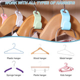 50 PCS Space Saving Hanger - Clothes Connector Hooks, Stacking Space Saver, Plastic Closet Organizers and Storage Extender for Heavy Duty Cascading Connection (White)