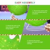 Tngan 2 Pcs Outdoor Christmas Ornaments, Lighted Pop-Up Holiday Ball Decoration with 160 LED Lights, 8 Light Functions, Lighted Collapsible Christmas Outdoor Decorations for Yard, Patio, Home