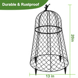 6 Pack Plant Protectors from Animals, Garden Cloches for Plants, Rustproof Chicken Wire Cloche Plant Cages to Keep Animals Out, Sturdy Metal Garden Cages for Outdoor Plants 13" D x 20" H