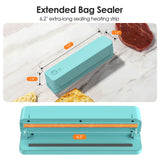 FEPPO Bag Sealer, 3000mAh Rechargeable Mini Bag Sealer with 6.2" Heating Strip, Heat Seal Portable 3 Adjustable Gears Quick Heat Sealer for Chips Snacks Candies Bags Food Storage