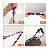 YOKABOZE Canes for Women, Folding Cane Lightweight with Offset Handle, Adjustable Walker Stick for Seniors Mobility Balance Crutch for Men for Stability