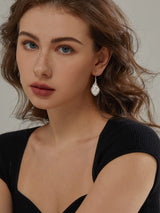 S925 Freshwater Baroque Keshi Pearl Dangle Drop Earrings For Women