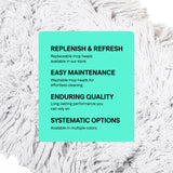 Tidy Tools 24 Inch Commercial Dust Mop Replacement Head – Reusable Cotton Dust Mop Refill for Floor Cleaning and Janitorial Use