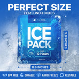 RIDGECOOL 4 Pack Large Reusable Ice Packs for Coolers, BPA-Free Freezer Packs for Cooler, Leakproof, Food Safe, Long Lasting, 9.8 x 8.6 in