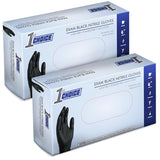 1st Choice Black Nitrile Disposable Gloves, Medium, 2 Boxes of 100, Latex Free, Exam Grade, Glove for Cooking - 4 mil
