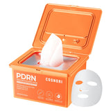 COSNORI PDRN Daily Revitalizing Mask - Skin Strengthening with PDRN, Firming & Soothing, 100% Plant-Based Sheet Mask, 30 Sheets, 11.83 fl.oz