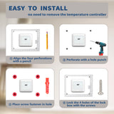 Gedreew Large Thermostat Lock Box Cover with Key, Clear Thermostat Cover with Lock Compatible With Honeywell Home Thermostat On Wall, AC Lock Box Cover with Key Fits Thermostats 5"H x 6" W or Smaller