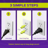 Snug Plug Loose Outlet Plug Fix & Outlet Insert | Prevent Plug from Being Unplugged & Save Money On Electricians – Clear Plastic Plugs for Outlets Keep Loose Plugs Secure – (25/Pack Clear)