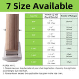 Furnigear Chair Leg Tips Caps Non-Slip Rubber Leg Tips 1-1/4” Inner Diameter Chair Leg Floor Protectors Round White, 24 Pack