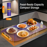 Warming Mat for Food, Extra Large, Food Warming Mat for Countertop, Food Warmer Mat with AI 7 Temperature Settings, Child Lock, Raised Feet Protects Table, Fast 8s Heating,Parties,Buffets,Daily Use