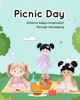 LeyaDoll Soft Baby Doll Toys (16''), My First Baby Rag Doll for 1 Year-Old Girl Birthday Gift, Christmas Plush Toys Gift for Toddler Kids Infants -Sweetheart Girl