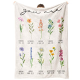 Christian Gifts for Women Birthday, Christian Blanket with Flowers