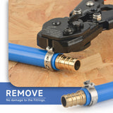 iCRIMP Ratchet PEX Cinch&Remove Tool for 3/8 to 1-inch Stainless Steel Clamps-work with ASTM F2098 and Non 2098 Single Ear Hose Clamps