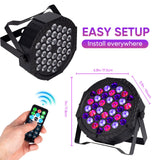 DJBoomy Stage Lights 36 DJ LED Par Light RGB Party Lights Uplights with Sound Activated Remote DMX Control for Disco Dance Wedding Club Christmas Birthday Music Party Stage Lighting