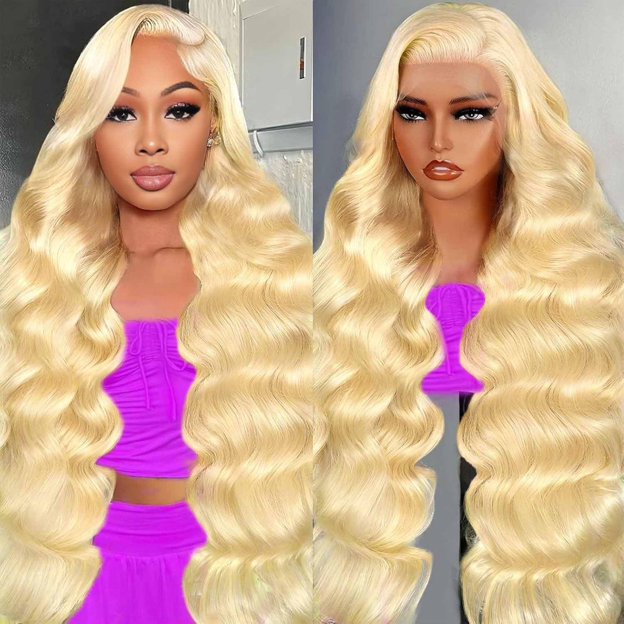 Arsoya 613 13x6 Lace Front Wig Human Hair 28 Inch 210 Density Blonde Wig Human Hair Body Wave Lace Front Wigs Human Hair Pre Plucked 613 HD Lace Front Wigs Human Hair