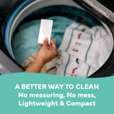 Tru Earth Compact Dry Laundry Detergent - Up to 128 Loads (64 Sheets) - Paraben-Free - Original Eco-Strip Liquidless Detergent, Travel | Packaging May Vary