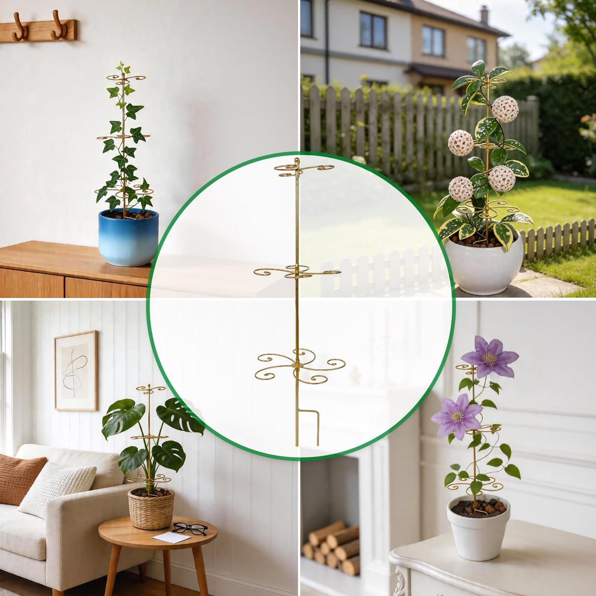 GOOOXIM 24 Inch Plant Stem Support Stakes for Monstera & Climbing Plants