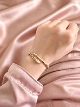 Ladies' Serpentine Bracelet，Rose Gold snake shaped bracelet