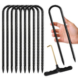 8 Pack 11.8 Inch Rebar Ground Stakes U Hook Galvanized Steel
