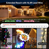 RaThun Globe String Lights Plug in 116 Ft. 200 LED 8 Modes with Remote,Waterproof Fairy String Lights for Indoor Outdoor Bedroom Party Wedding Garden Christmas Tree Decor,Warm White