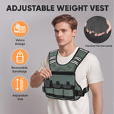APEXUP Adjustable Weighted Vest, 4-10lb/12-18lb/20-32lb Vest with 6 Ironsand Weights and Large Pocket, Weight Vest for Men Women Strength Training, Running, Walking (4-10lb, Grey)