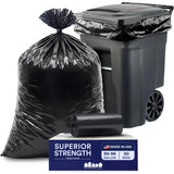 Plasticplace 95-96 Gallon Heavy Duty Trash Bags, Garbage Bags, Puncture-Resistant, Fits Rollaway Cans & Drums, Durable Large Plastic Bags (50 Count)