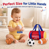 KMUYSL My First Sports Bag, Soft Sensory Balls for Baby Toys 0-12 Months