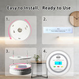 2 in 1 Smoke and Carbon Monoxide Detector Alarm with Digital Display, LCD Screen, Audible and Visual Alert, Test/Silence Button, 3 Packs