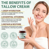 Liefiet Beef Tallow for Skin, Tallow and Honey Balm 4.2oz, Deep Nourishing Face and Body Moisturizers, Organic Grass Fed Whipped Beef Honey Cream