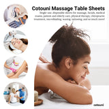 Cotouni 70.5" x 30" Sheets - 6 Rolls - 50 Perforated Sheets/roll - face Hole - Non-Woven Paper Exam Table Cover - 30GSM - Disposable Massage Table Sheets - Facial/lash Bed/spa - Latex-Free Recyclable