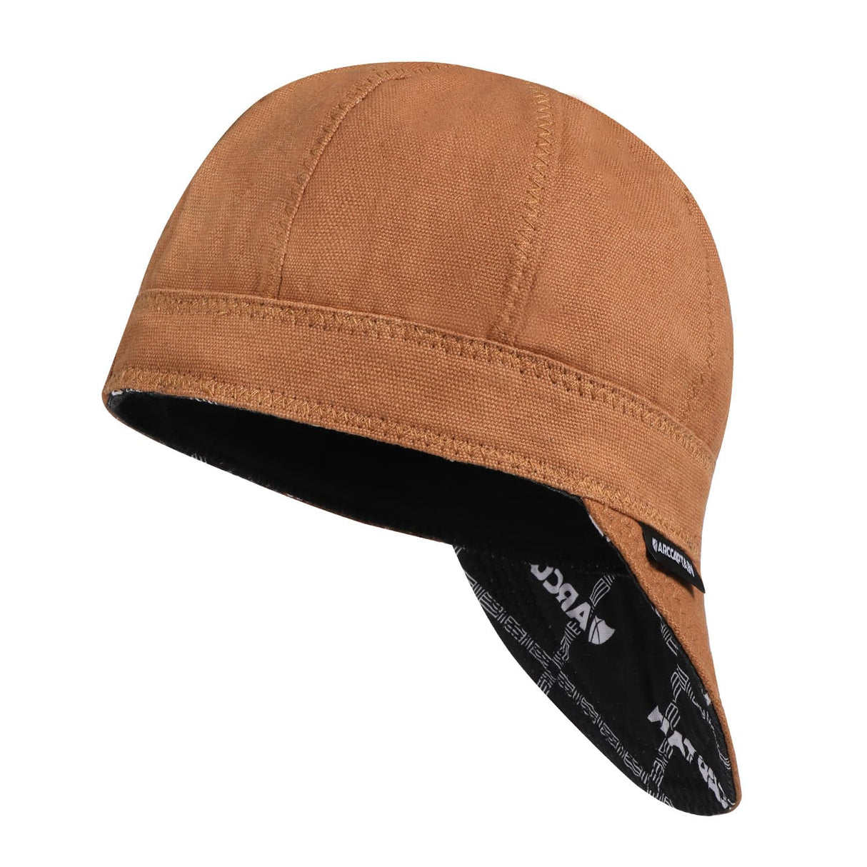 ARCCAPTAIN Reversible Welding Cap, 8 Panel Protective Welders Cap, 10 oz Fireproof Cotton Comforts for Safety and Protection While Welding to Men Women, Khaki, 7 1/2